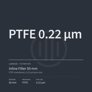 Inline-Filter 50 mm, PTFE-Membrane 0,22 µm pore size